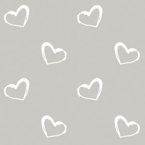 Cover for the Comfort Design 108  "Hearts grey"