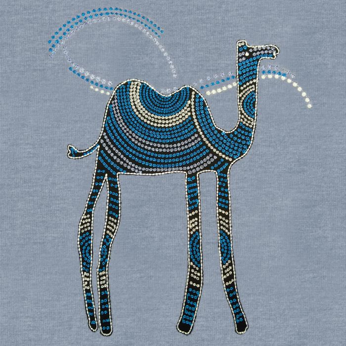 Cover for the Original Theraline Design 182 "Melange blue-grey" Apllication Camel BC
