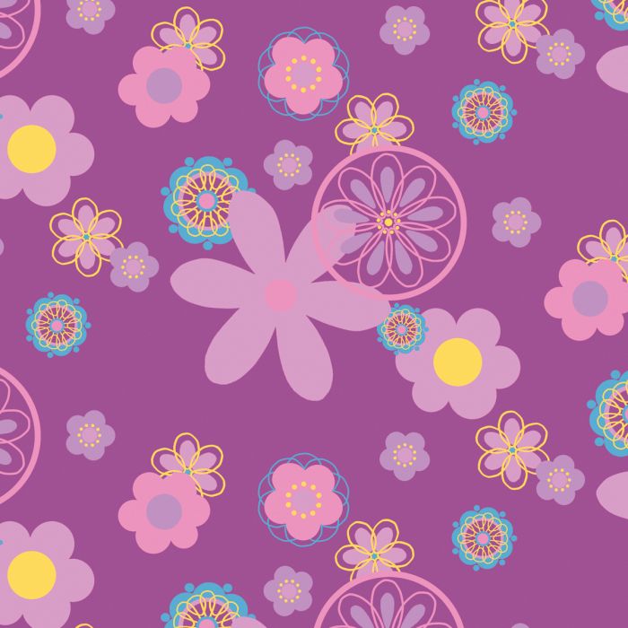 Cover for the Original Theraline Design 75a  "Retro fleur lilas"